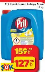 PRİL KLASİK LİMON BULAŞIK SIVISI 4 KG